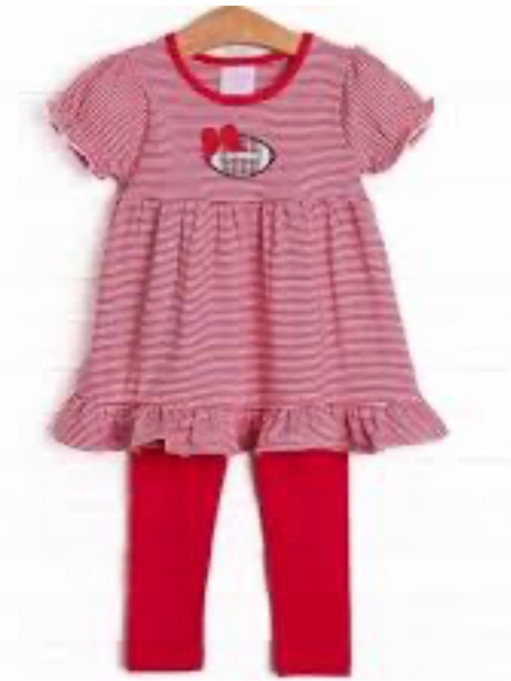 Red Striped Blouse and pants with football
